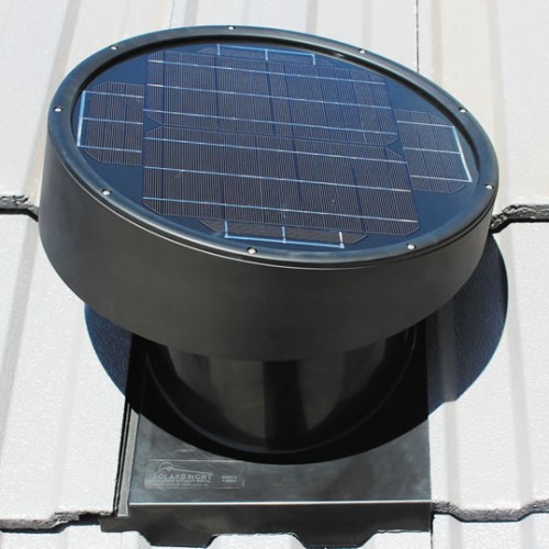 MaxBreeze Zephyr Solar Roof Fan with Battery Pack
