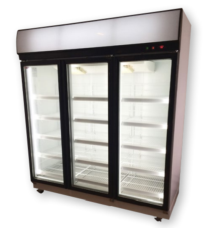 Upright Triple Glass Door Display Merchandiser