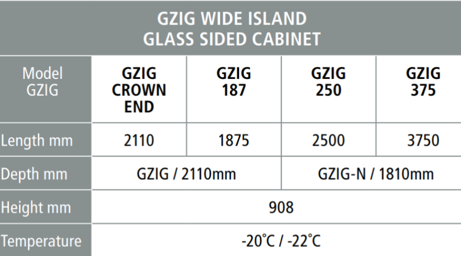 REMOTE WIDE ISLAND FREEZER - GLASS SIDED feature